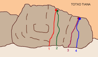 Rese&ntilde;as de escalada en las gargantas del Todra: Totxo Tiana.