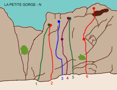Rese&ntilde;as de escalada en las gargantas del Todra, Petite Gorge.